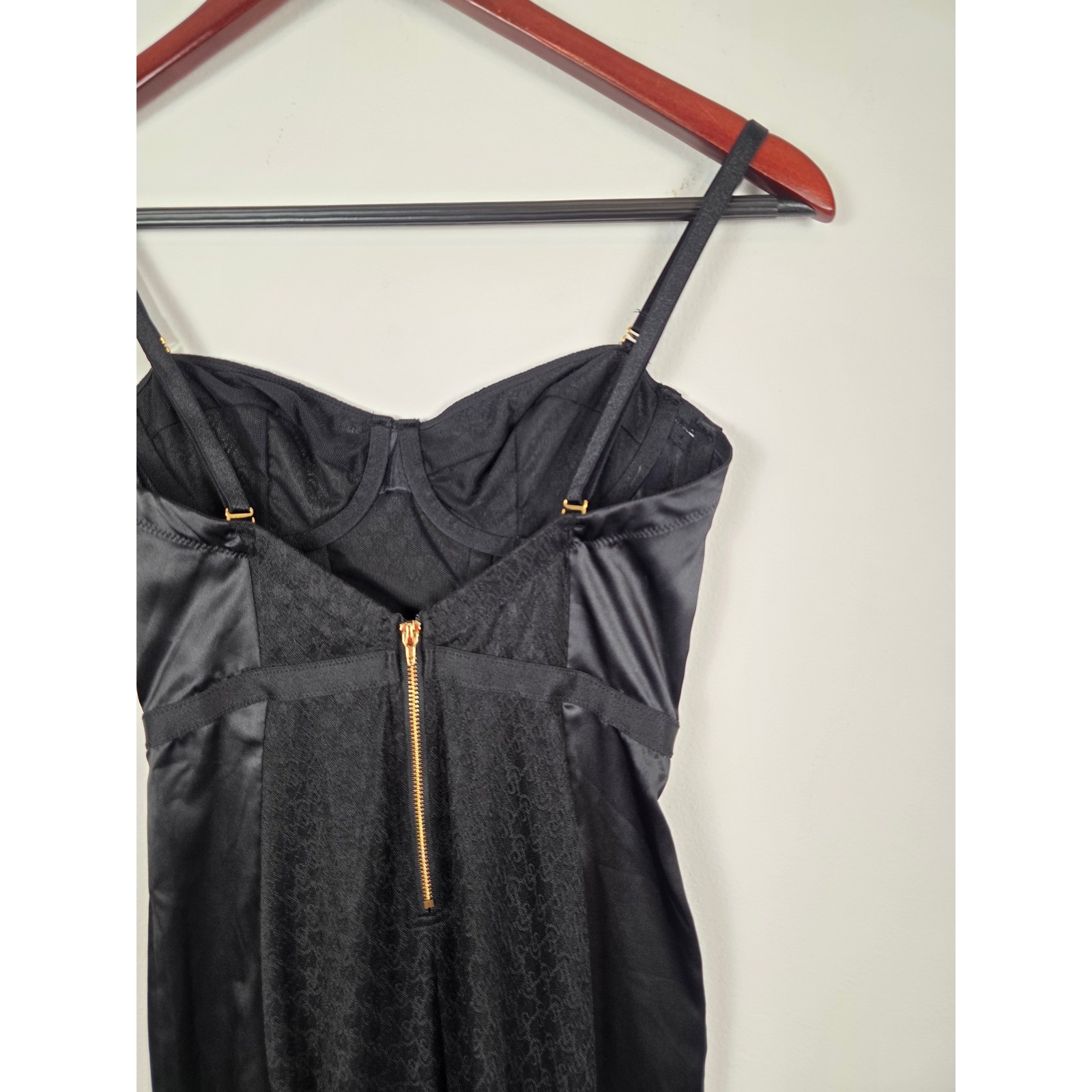 VS Archives Victoria’s Secret Monogram Black Lace Bustier Corset Dress XS Party