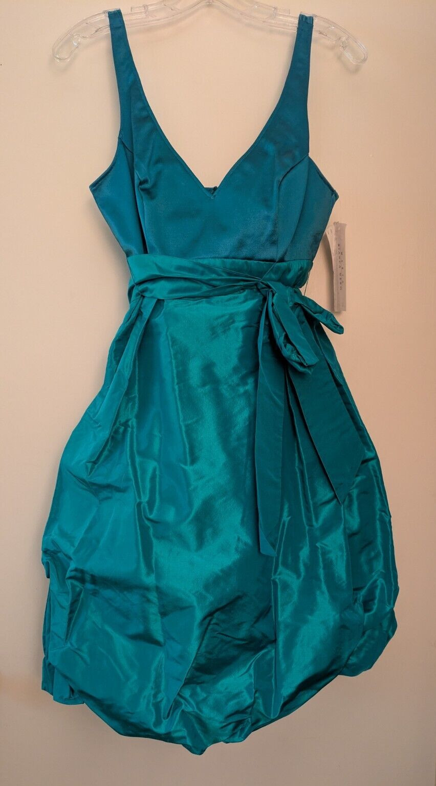 Maria Bianca Nero AQUA Blue Cocktail Ballon Skirt Dress LRG Neiman Marcus NWT