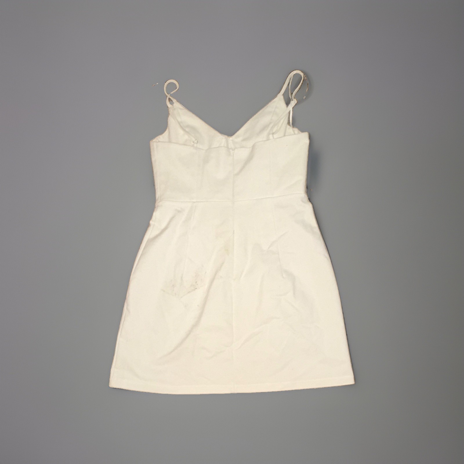 Princess Polly White corset Sweetheart Strappy bustier Knit Mini Dress Zip sz 8