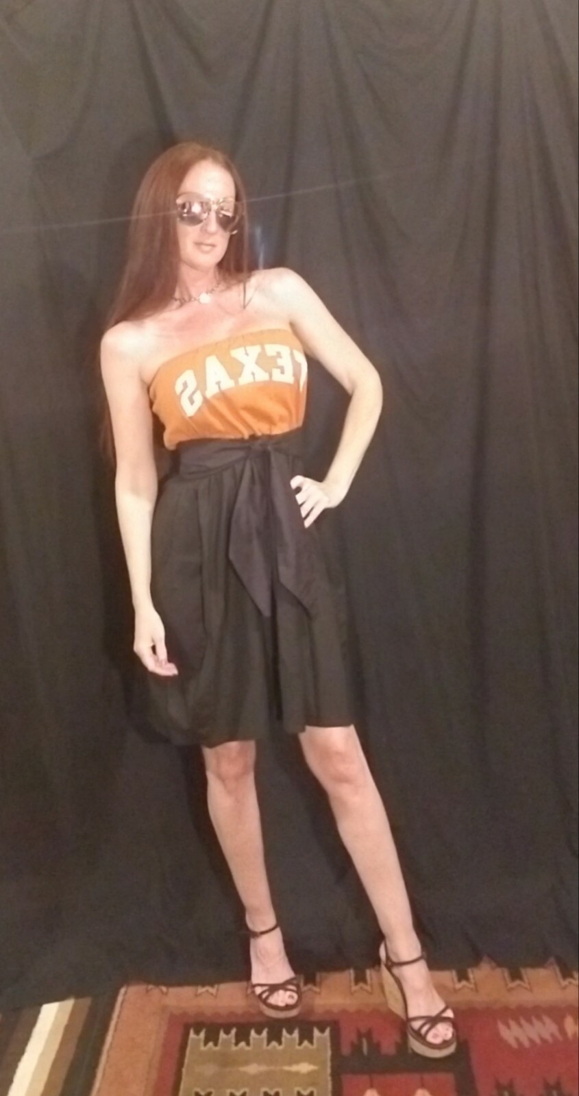UT Texas Longhorns Strapless Dress