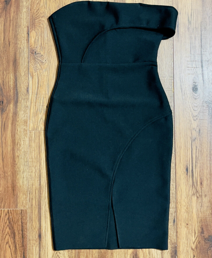 Little Black Dress Cocktail Stretch Polyester Spandex Dress Slimming Effect Sz 2