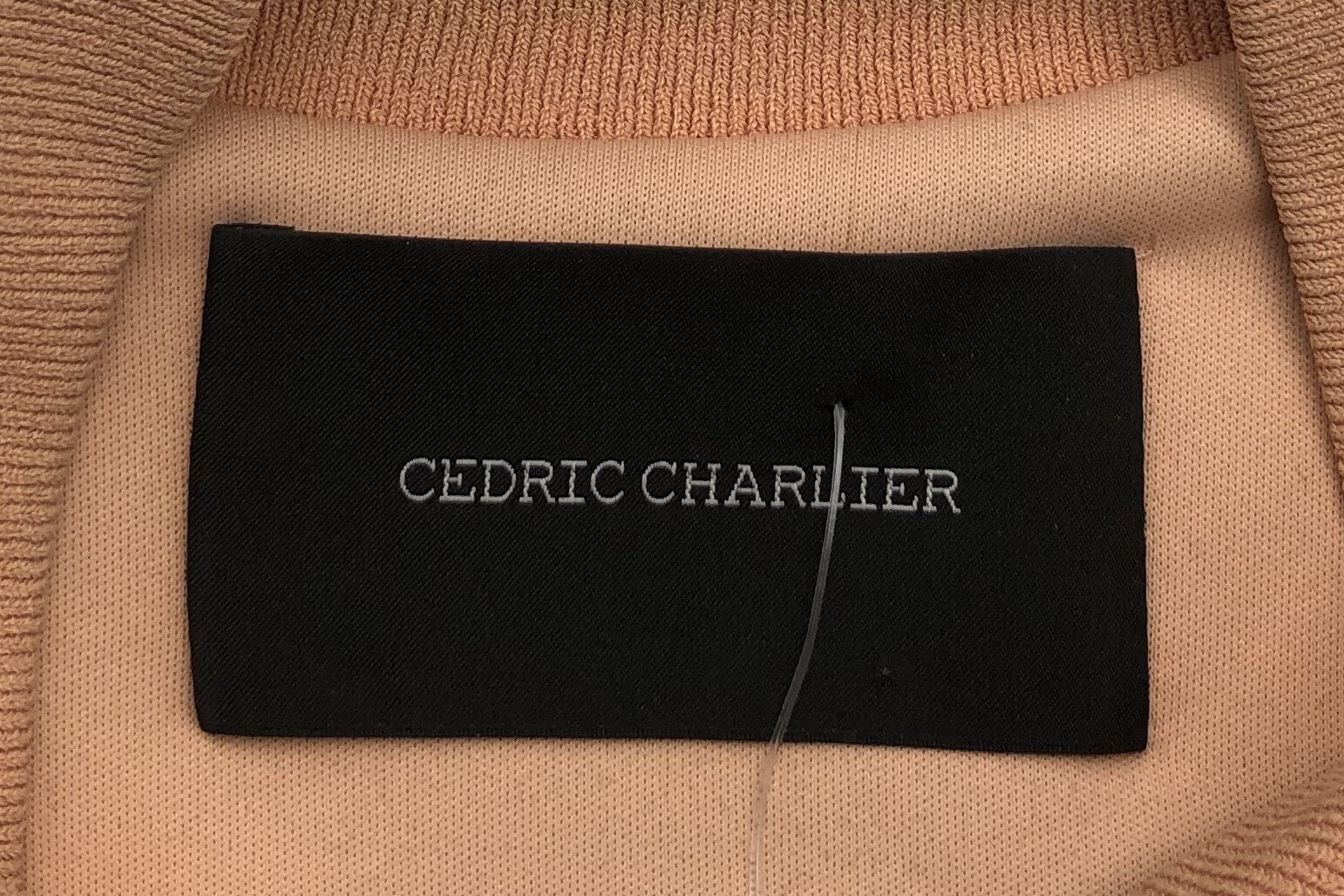 Cedric Charlier Peach/Navy Colorblock Short Sleeve Zip Sport Dress sz 8 NWD