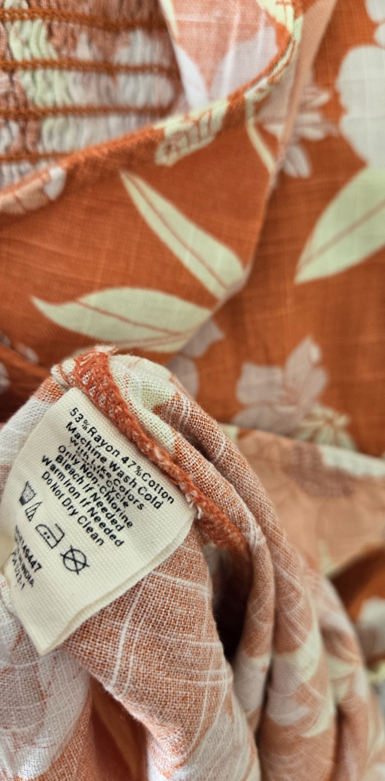 The Normal Brand Sonoran Orange Floral Tank Dress Size Medium Adjustable NewWTag