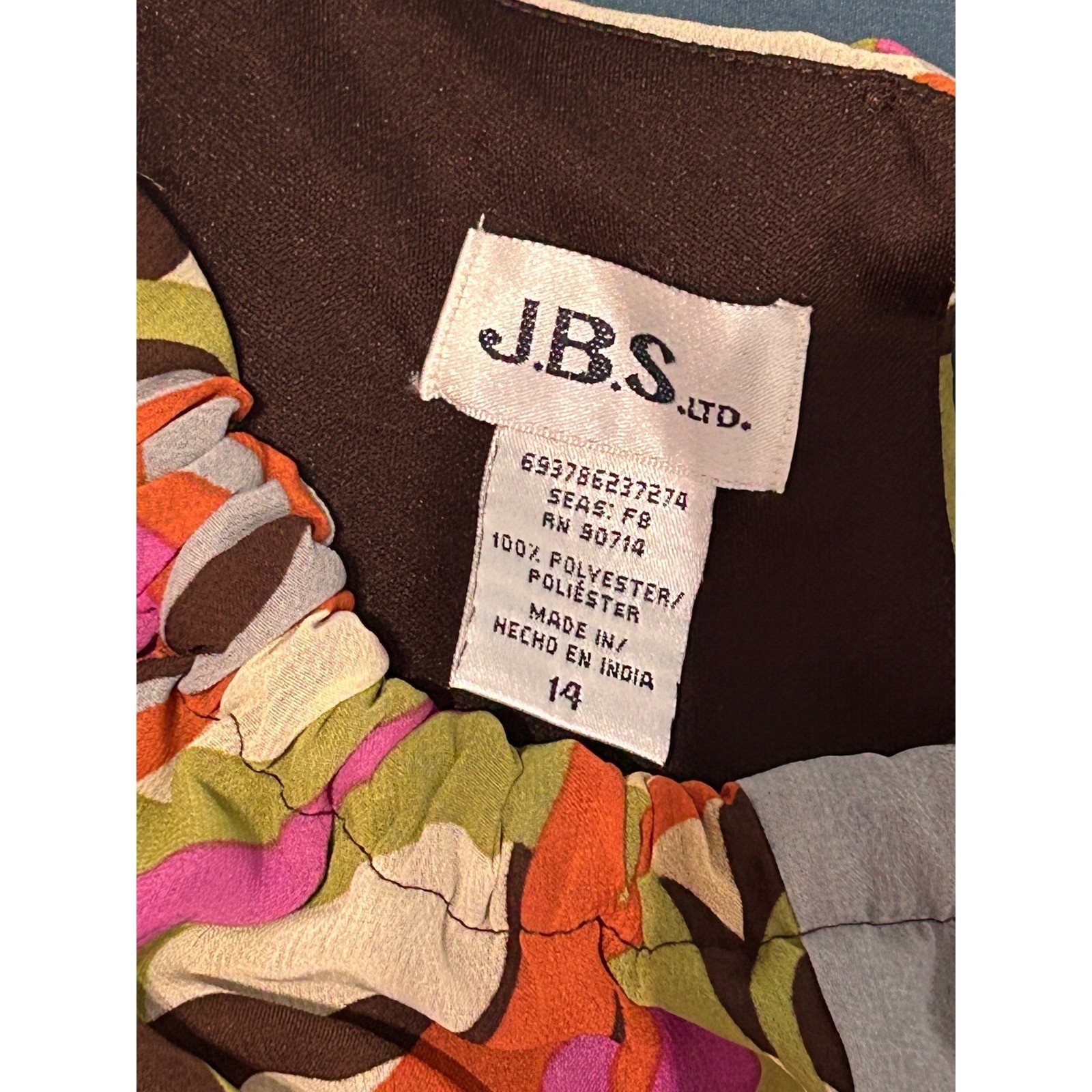 JBS Ltd Womens Retro Geometric Circle Print Halter Shift Dress Multicolor 14