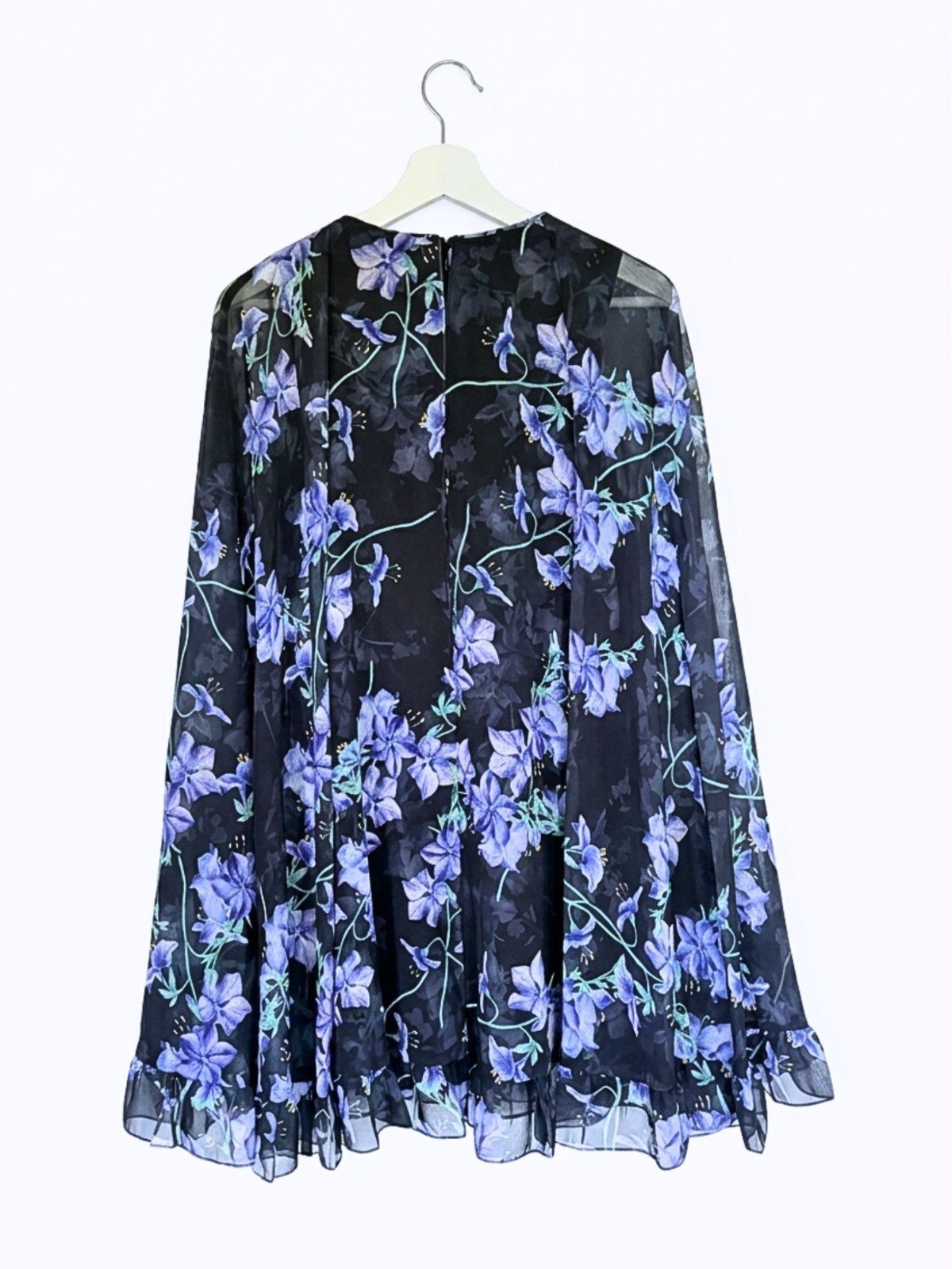 NWT Ieena for Mac Duggal 56028 High Neck Cape Mini Dress Size 2