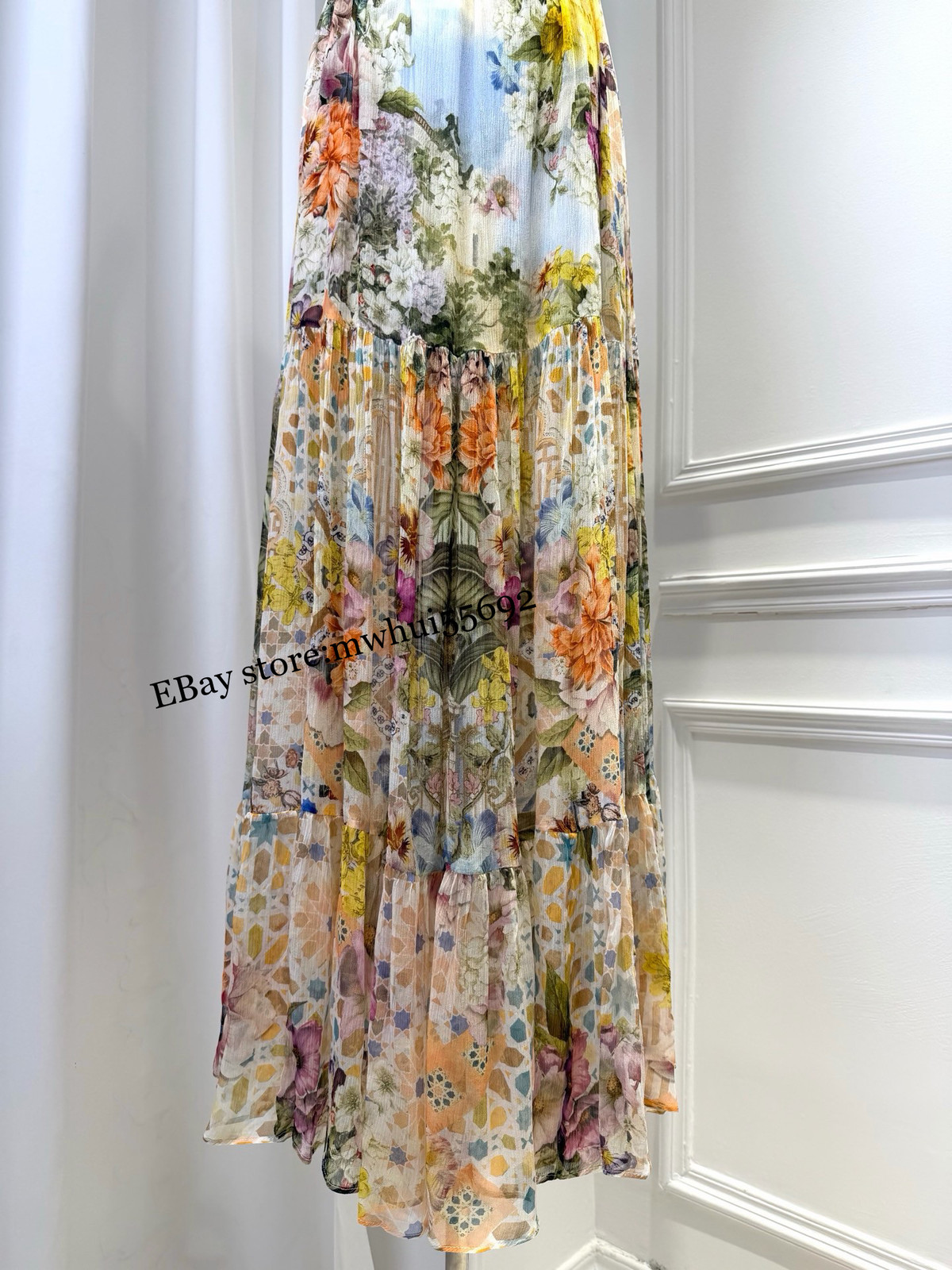 CAMILLA luxury elegant temperament holiday Maxi Dresses V-neck sleeveless 2026