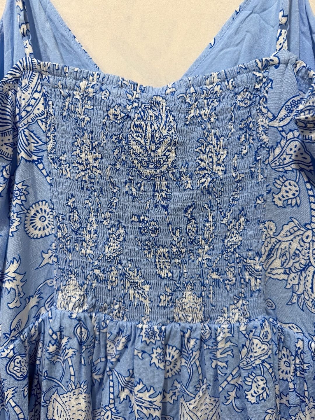 Roller Rabbit for Target Blue White Floral Print Midi Dress Size S