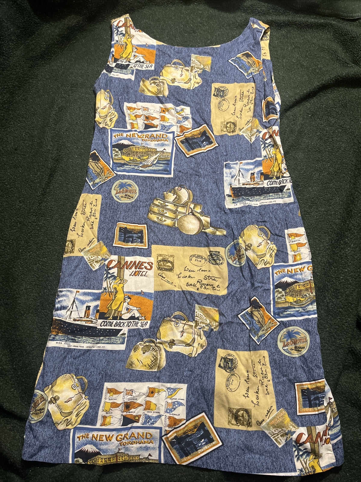 vintage Reyn Spooner american classic Dress S yokohama cannes titan 80’s rayon