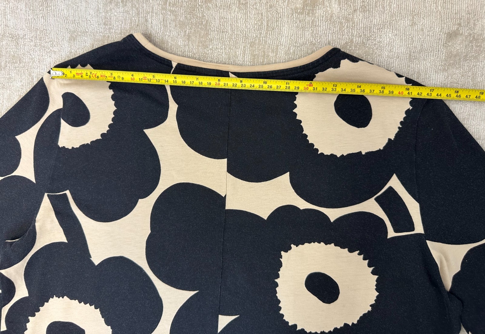 Marimekko Maksiimi Uniko A-line Cotton Jersey Big Poppies Size L Maxi Dress