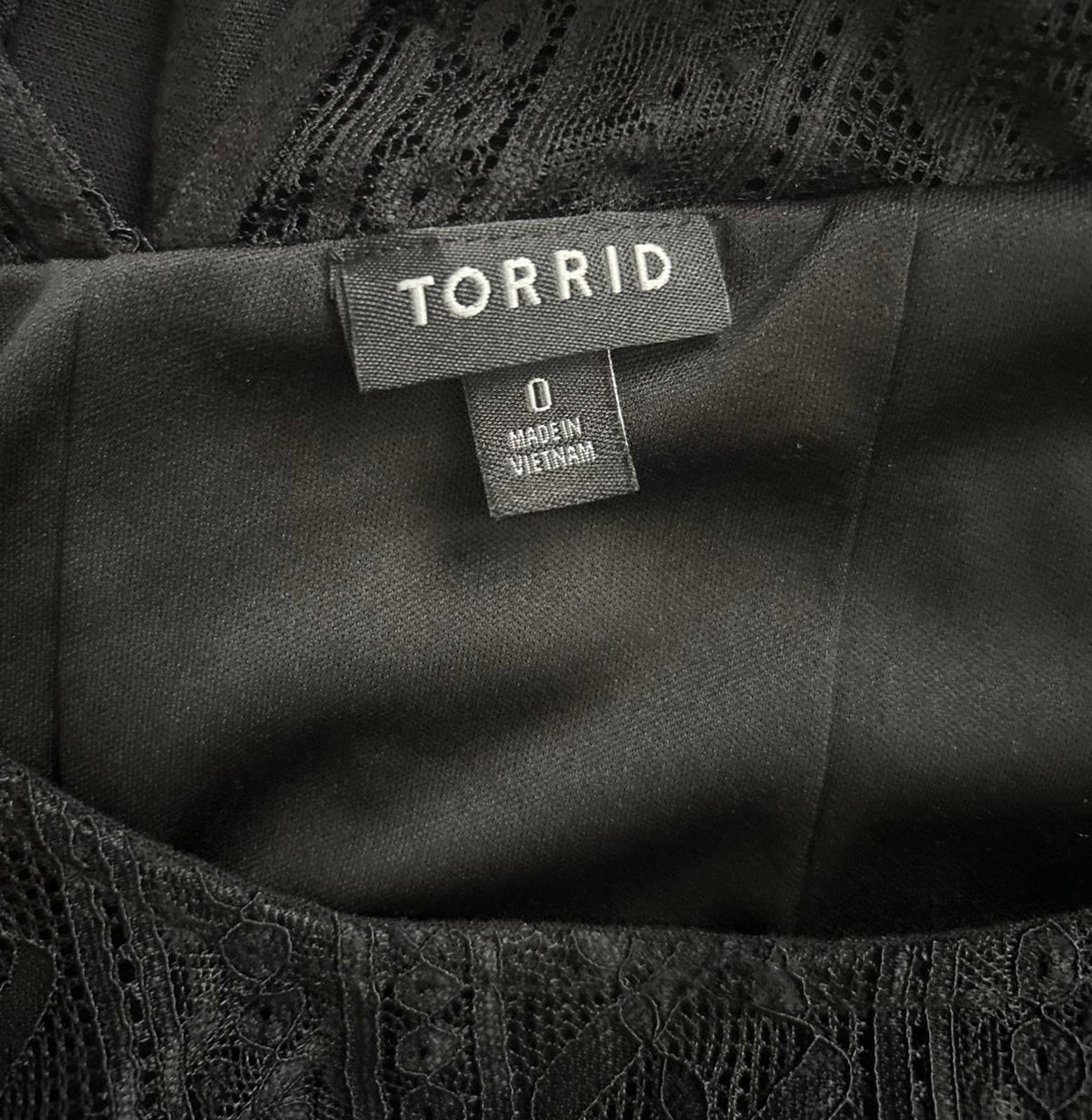 Torrid Dress Black Trapeze Sz 0