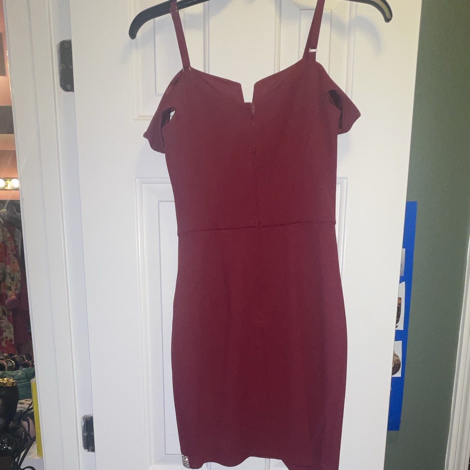 BCX Junior Red Dress Size 1 Fit & Flare Spaghetti Strap