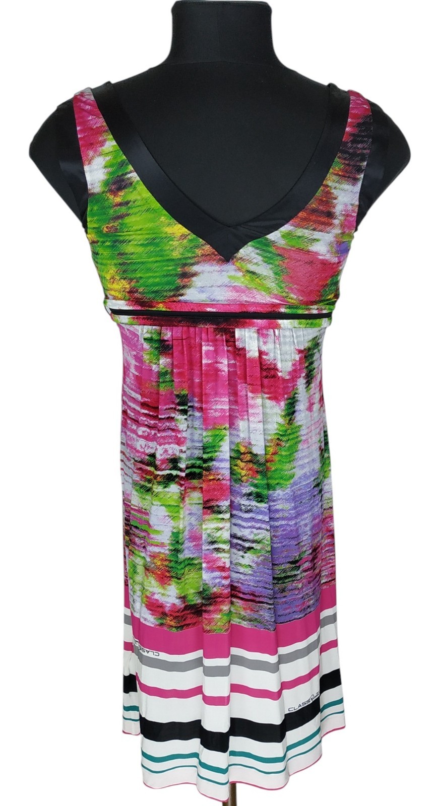 Class Roberto Cavalli Multicolor Viscose Sleeveless Dress Size I 42 | US 8