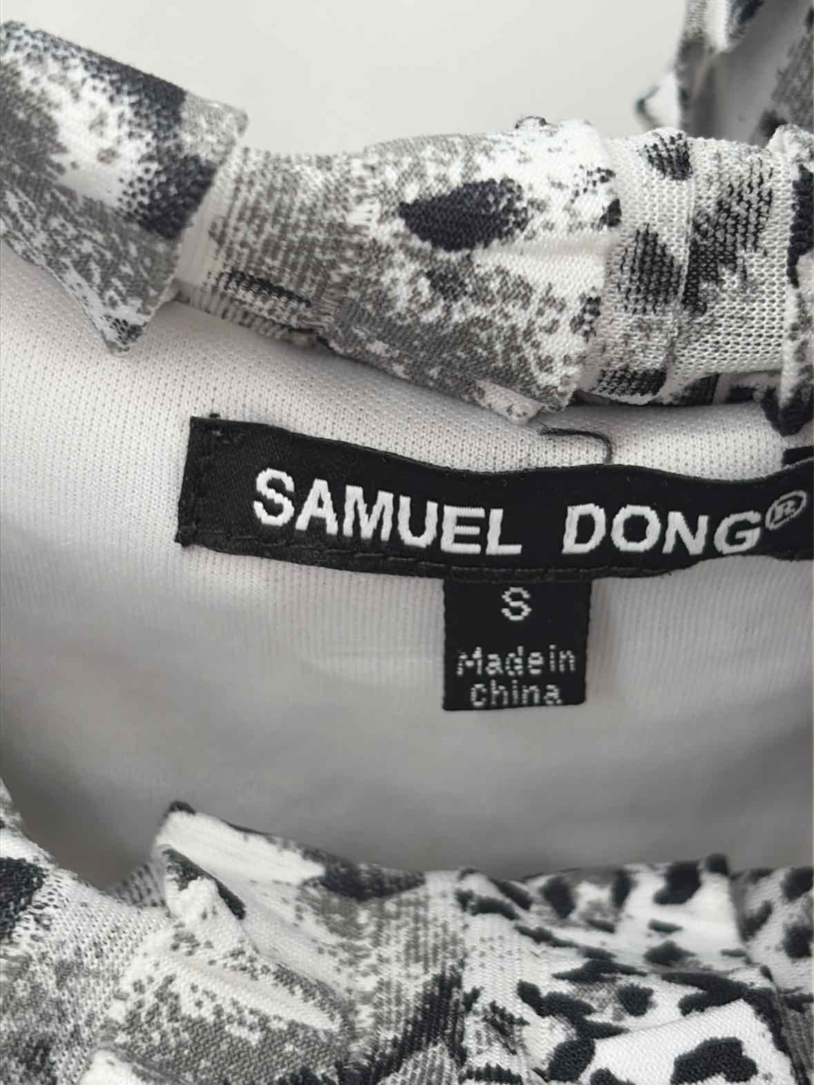 Pre-Owned Samuel Dong Grey Size Small Knee Length Sleeveless Dress