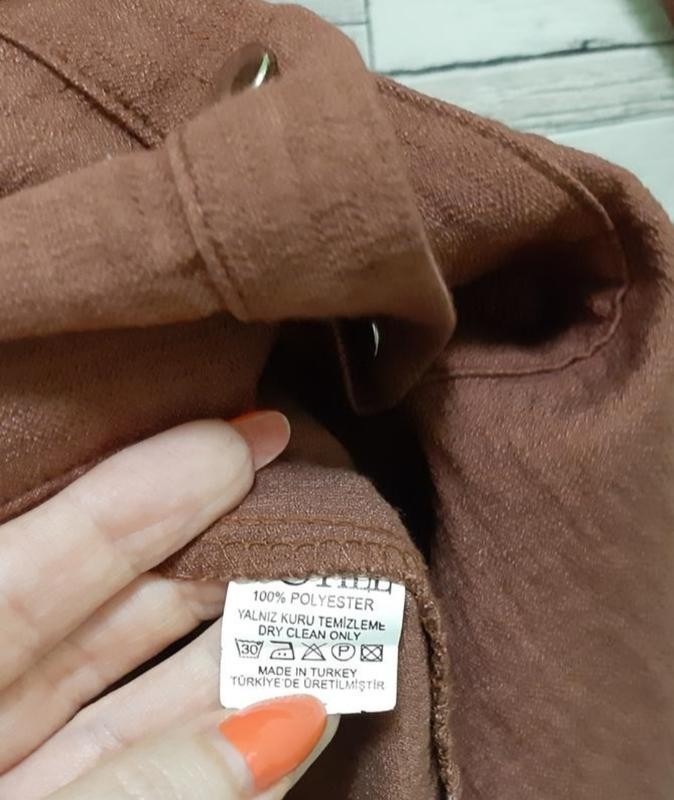 Minimalist Brown Collared Button Up MIDI Dress Size 38