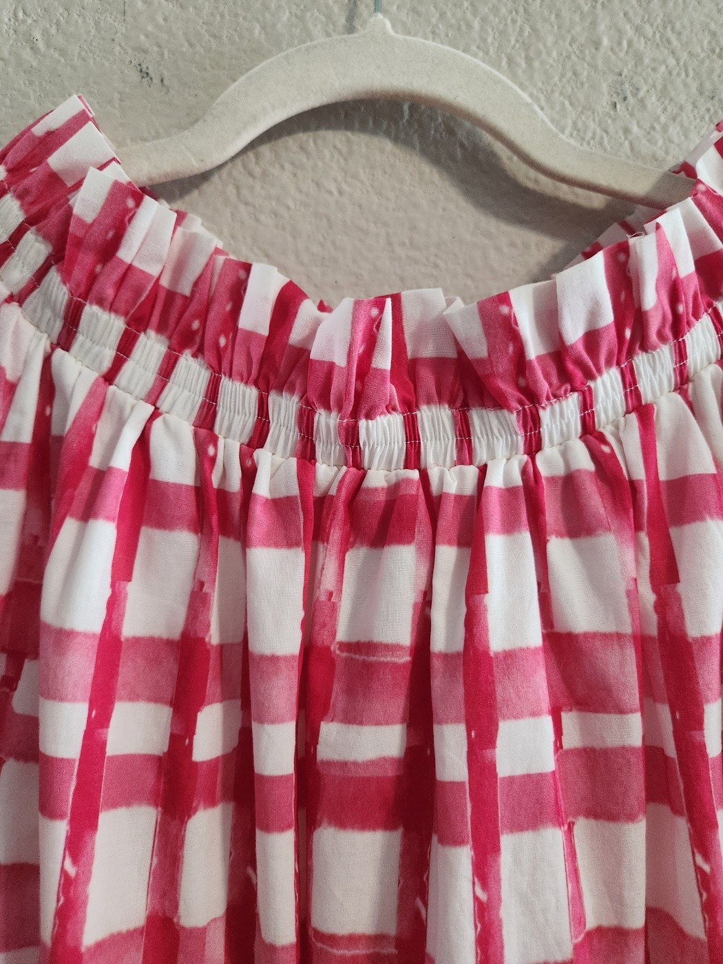 Brooke Wright NWT Pink White Checkered Mini dress size xs/s *flaws