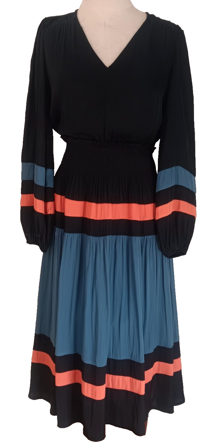 Current Air Anthropology Aidy Colorblocked Midi Dress New with Tags XS