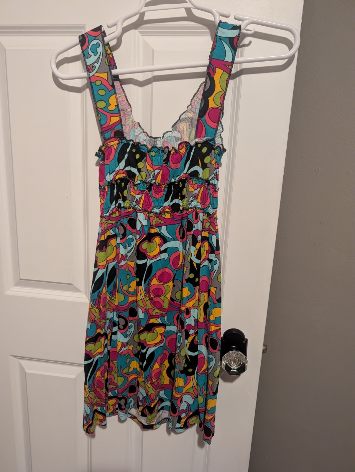 Rare Disney Parks Authentic Hidden Mickey Retro Psychedelic Print Women’s M