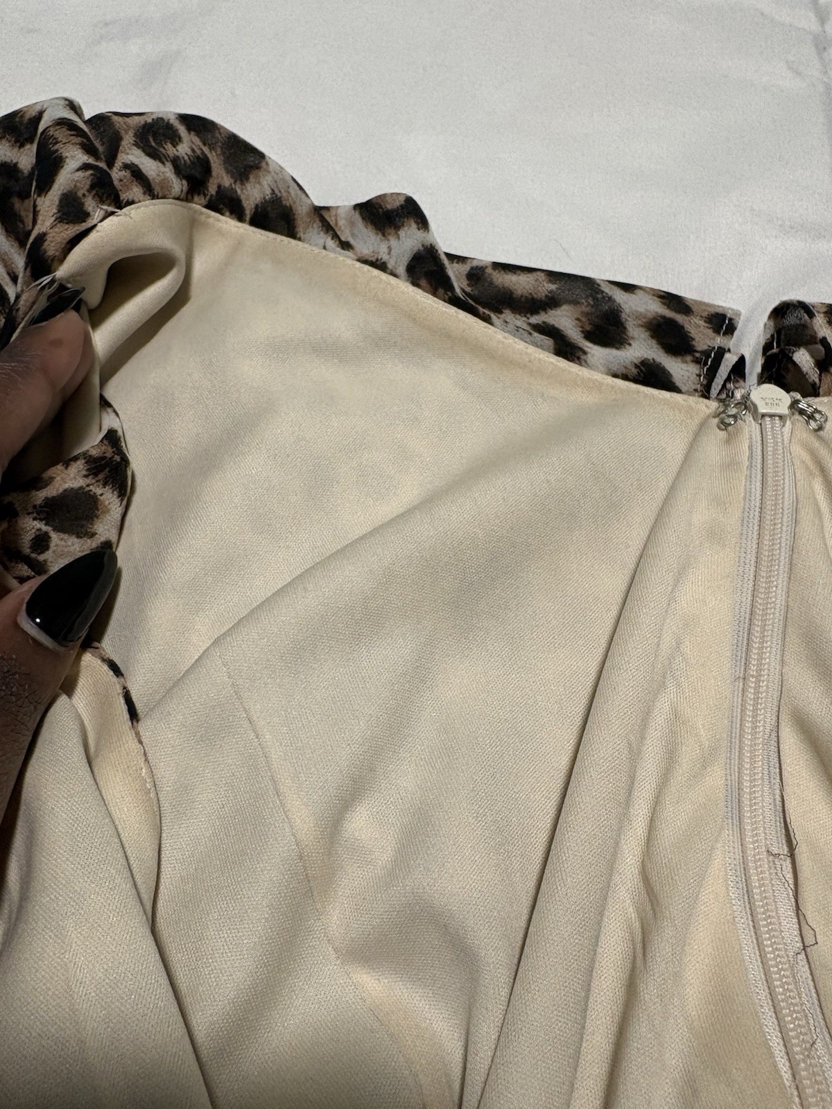 Wayf Leopard Print Ruffle High-Low Maxi Dress – Brown & Cream