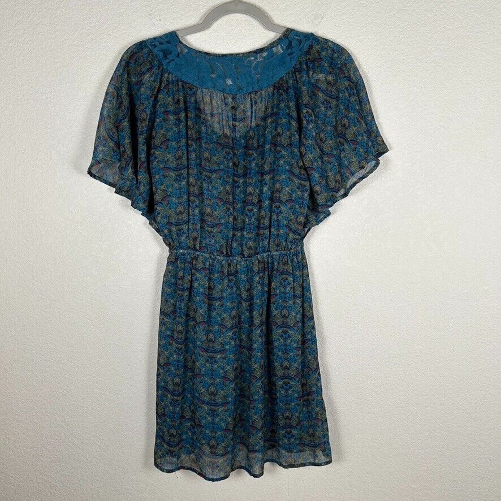 Xhilaration Women’s Sz S Babydoll sheer mini dress/tunic Fairy Hippie Bohemian