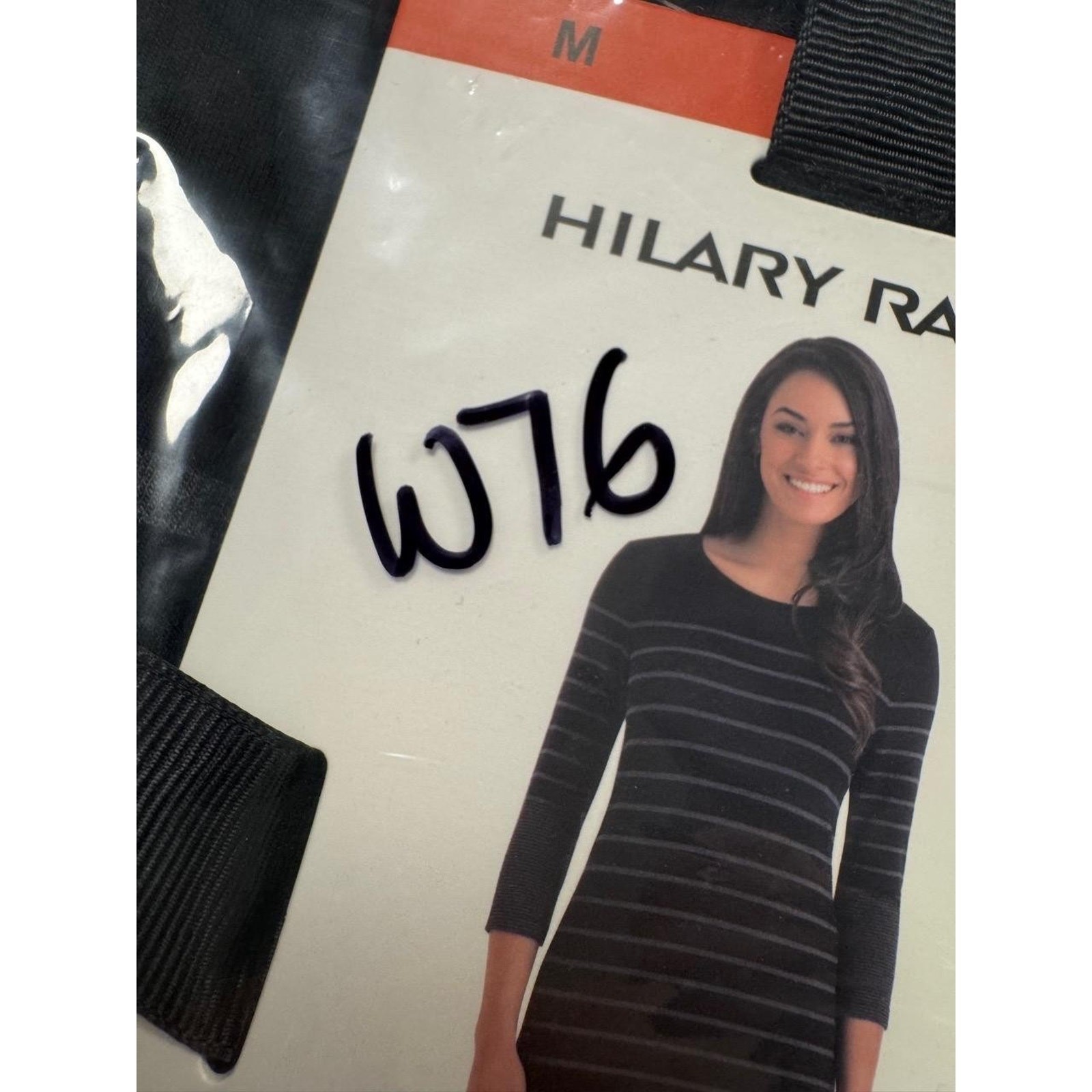 NWT Hilary Radley Black & Grey Stripe Knit Dress Medium