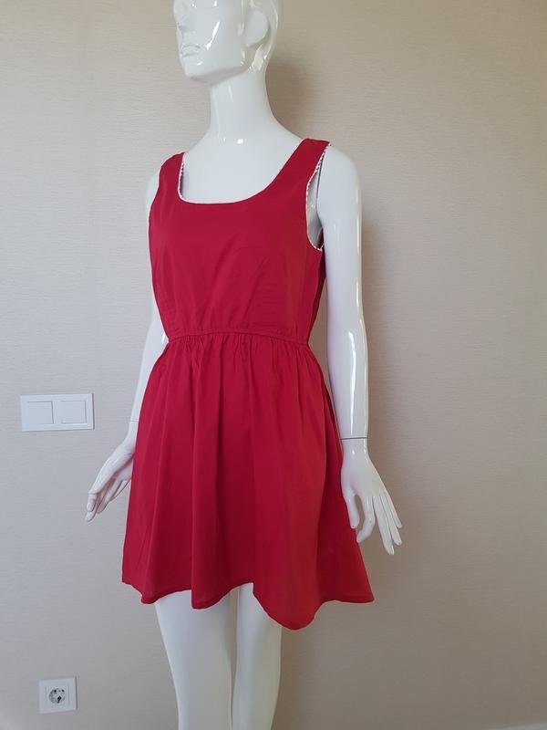 Women French Connection Dress Red Cotton 40 / L /