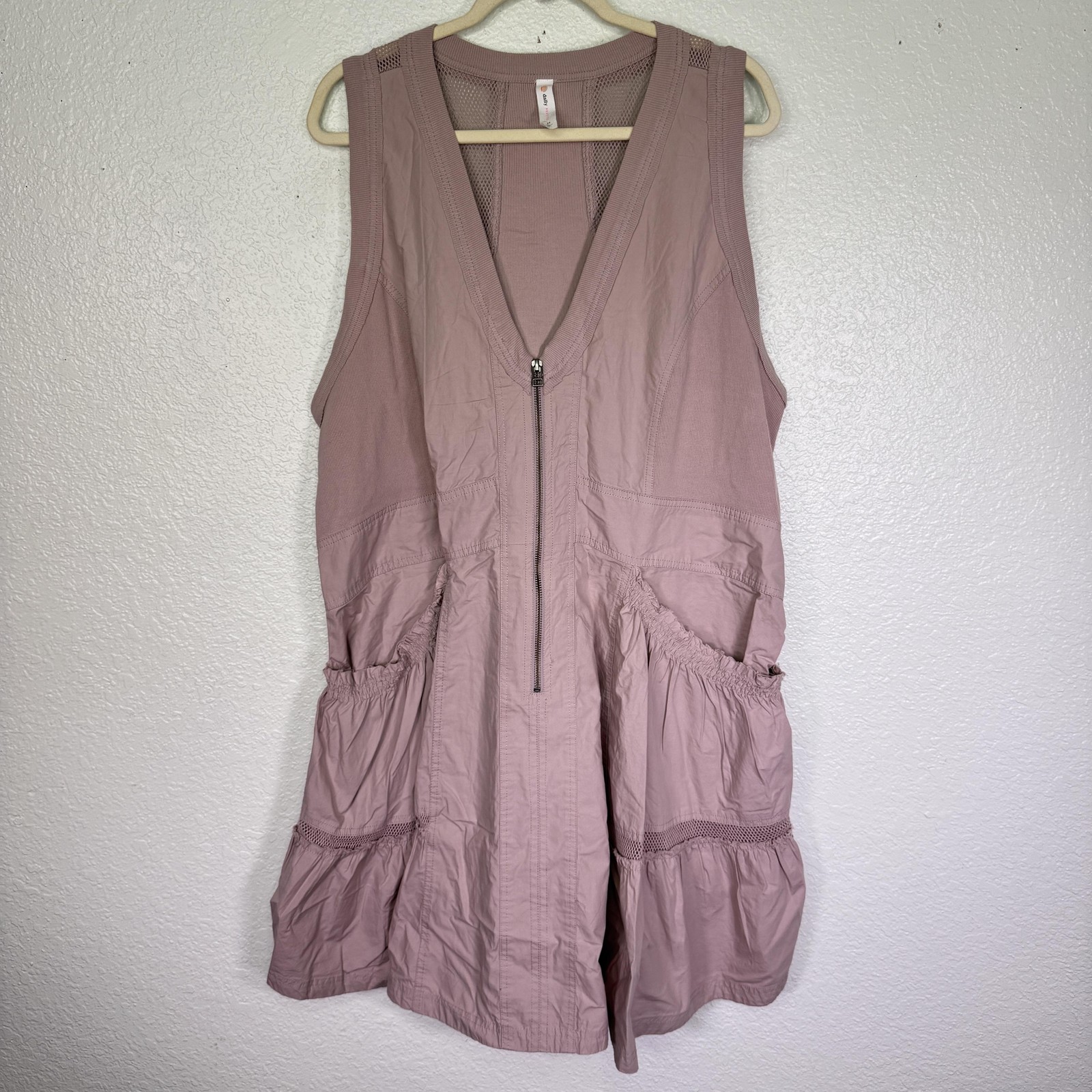 Daily Practice Trek Utility Dress Womens 2X Zip Front Boho Summer Anthropologie