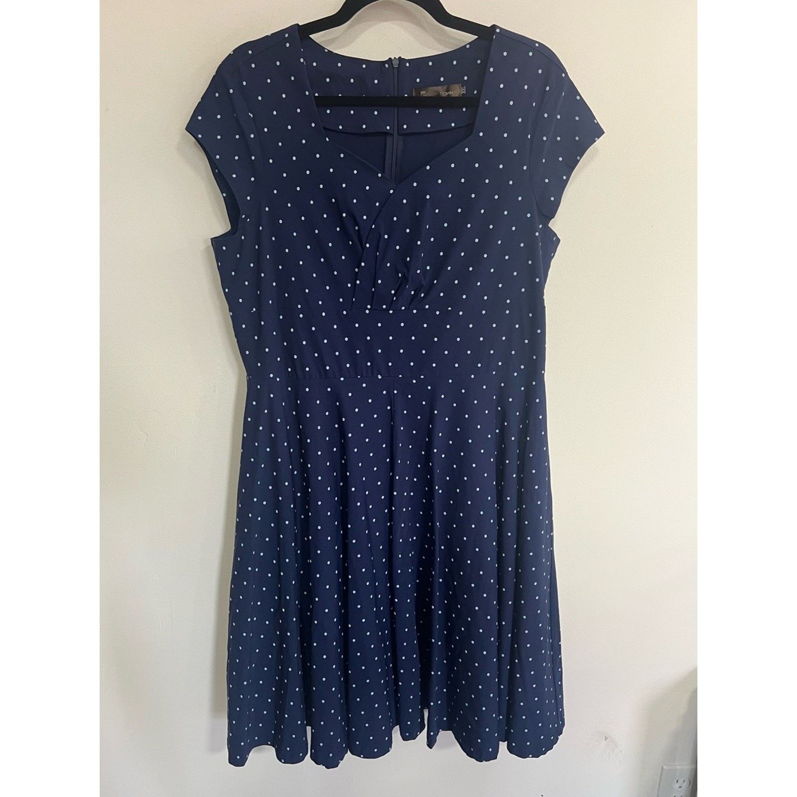 Gown Town Polka Dot Retro Swing Dress Plus Size XXL
