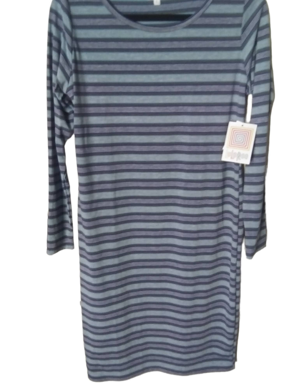Lularoe Debbie L stripped blues grays New with tags