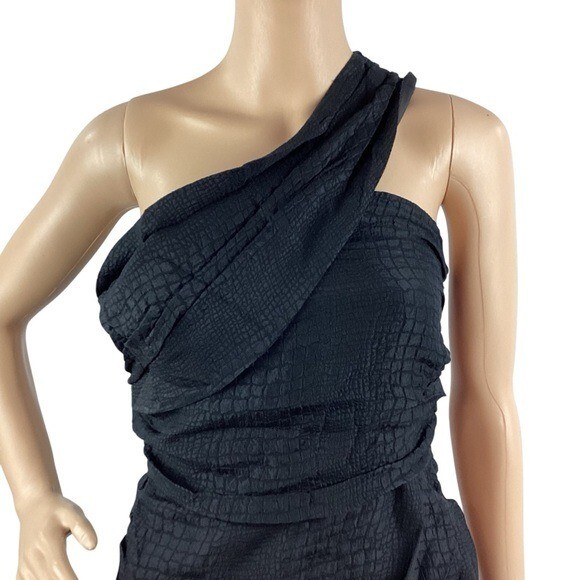 Affliction Bailey Tulip Silk Mini Dress Size 0 Black