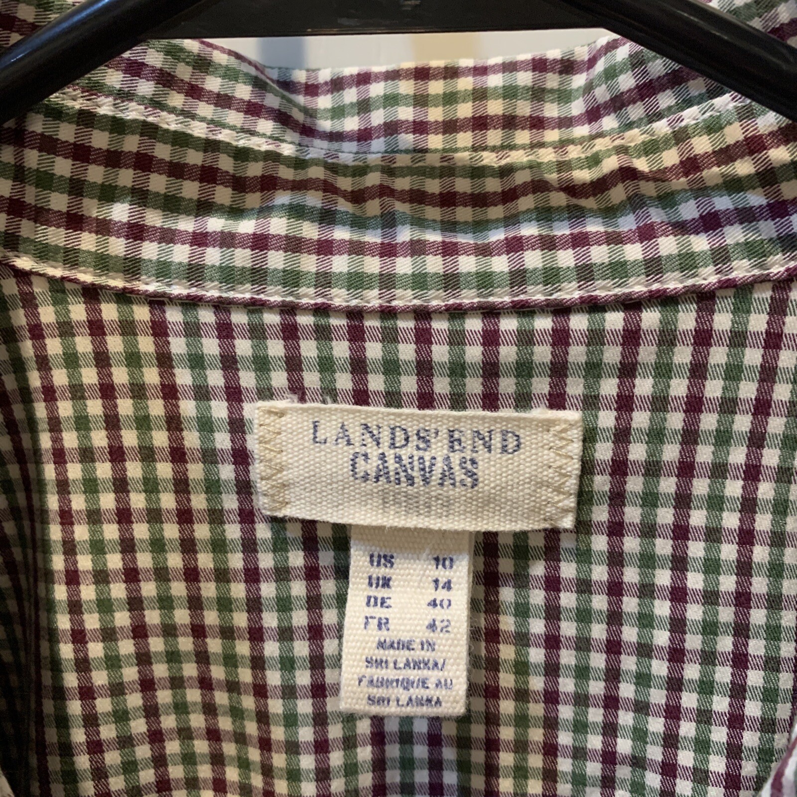 Lands’ End Canvas Button Up Shirt Dress, Size 10