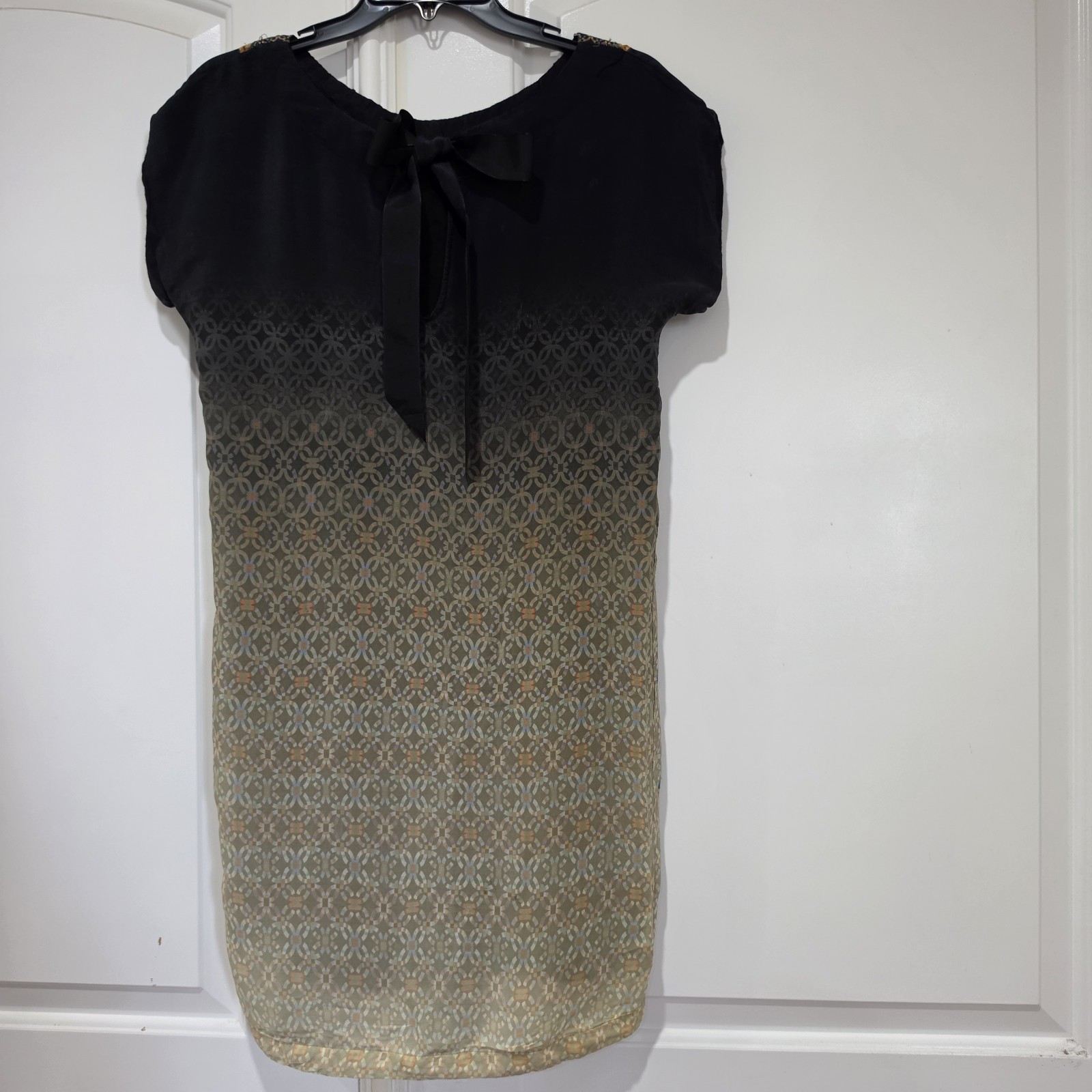 Anthropologie Tanvi Kedia Avizeh Black Motif Patchwork Boho Beaded Dress XS