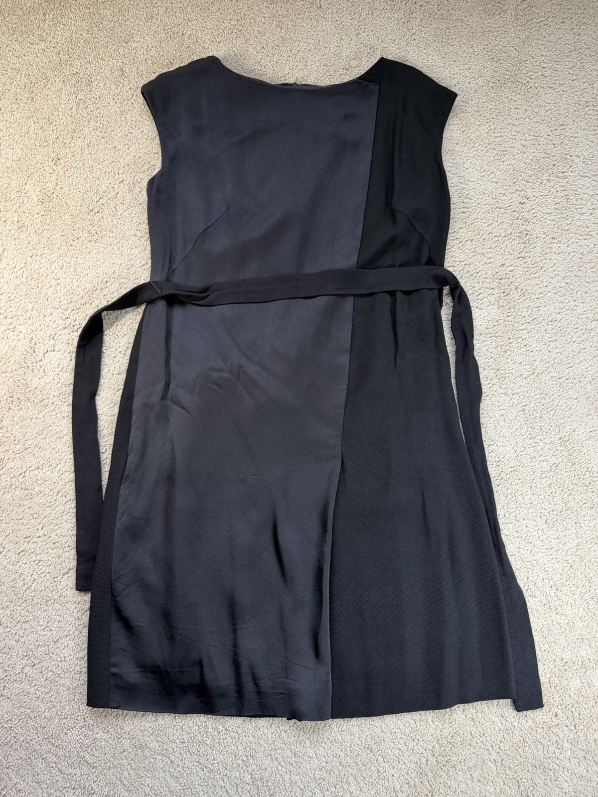 Hugo Boss Women’s “Drapena” Black Belted Sleeveless Dress Size 10