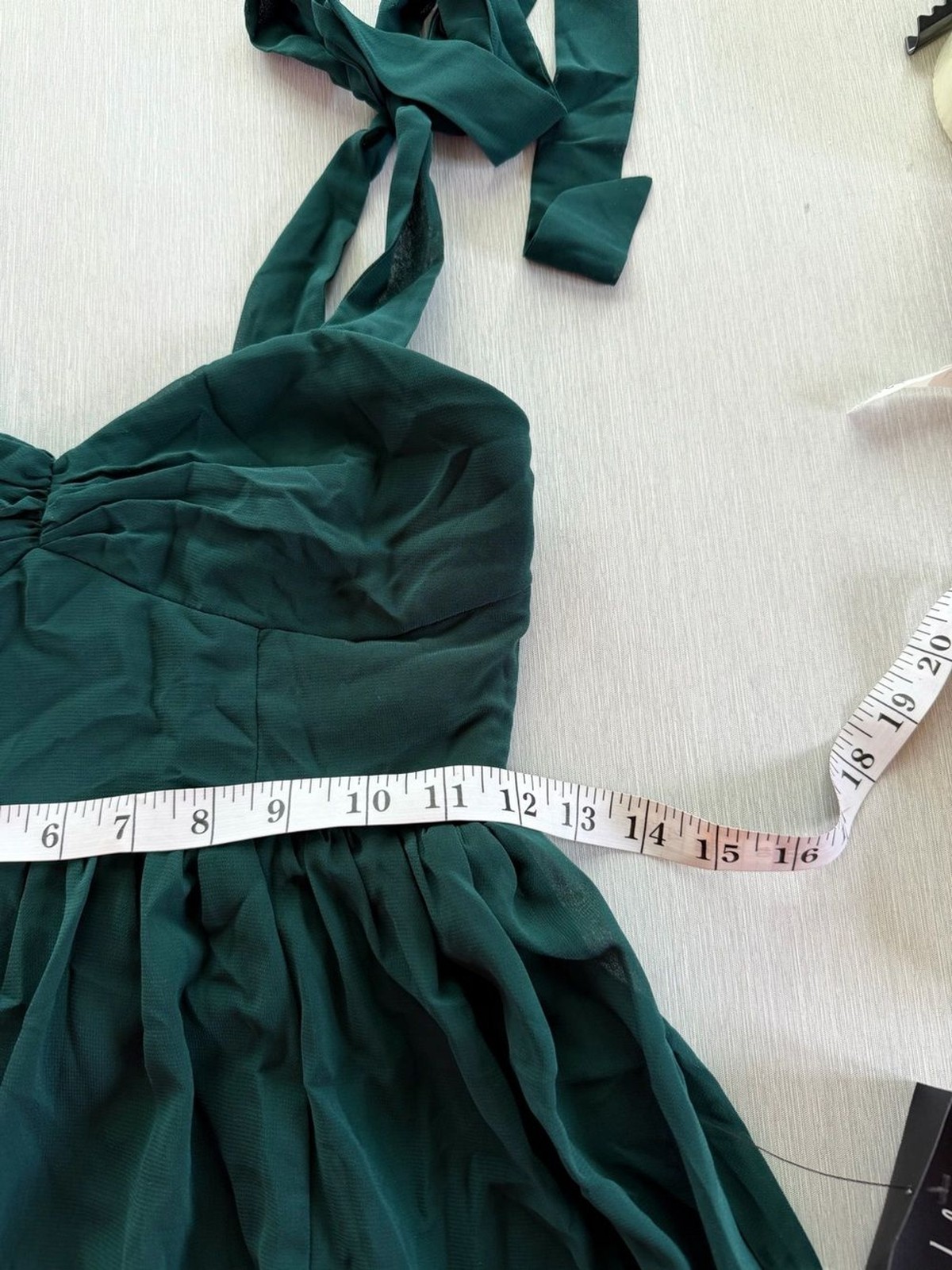 Lulus Radiant Charisma Emerald Chiffon Ruched Tie-Strap Maxi Dress Size XS NWT