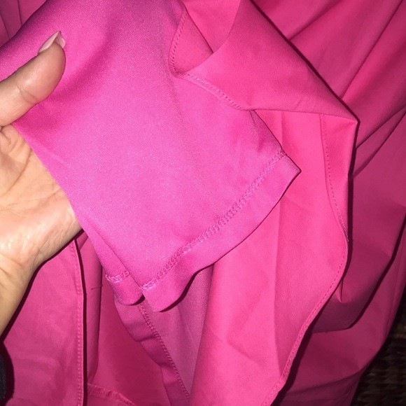 BCBGeneration Pink Sweetheart Neck Puff Shoulder Dress 10