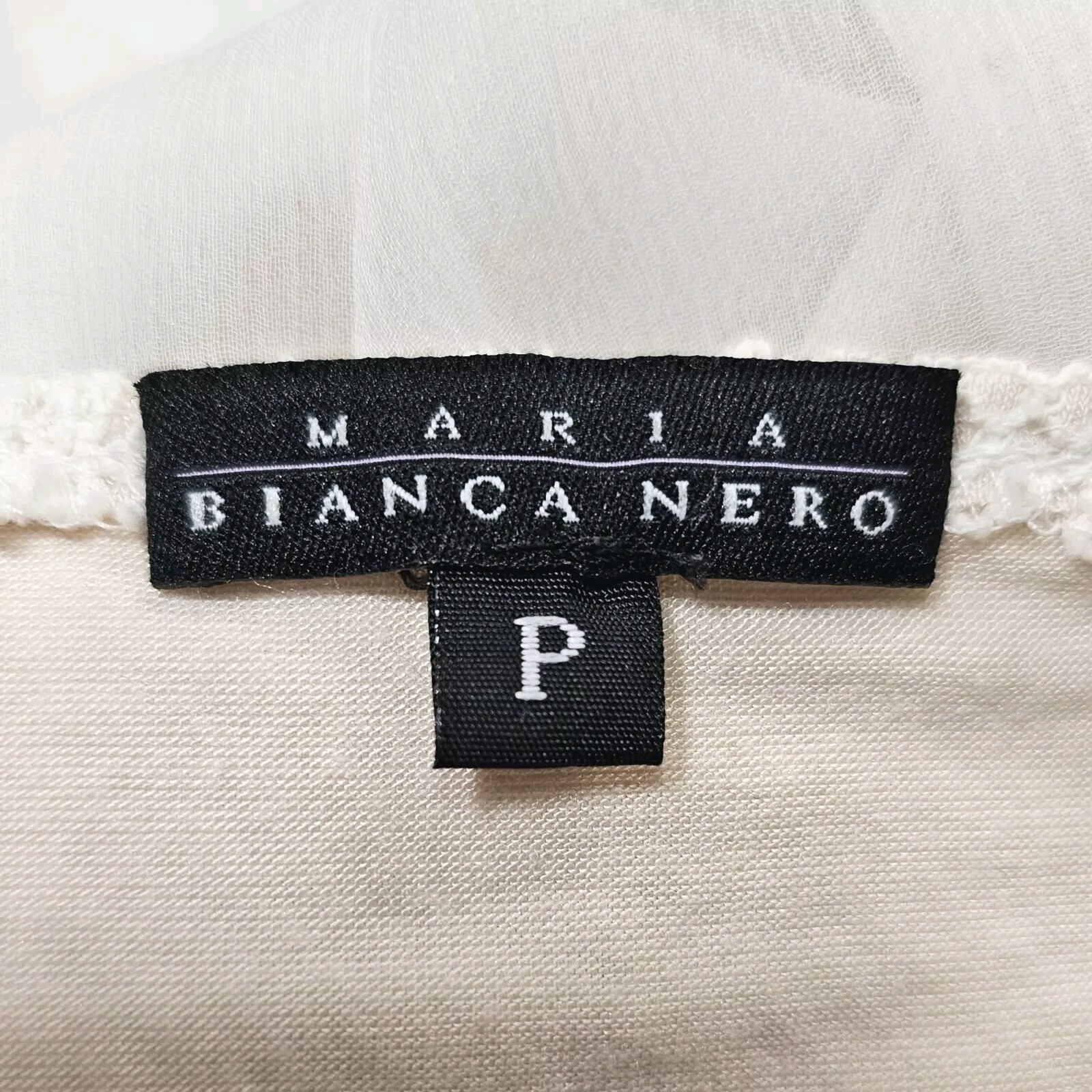 MARIA BIANCA NERO Empire Waist Crochet Accent Ivory Small P Sexy Elegant Dress