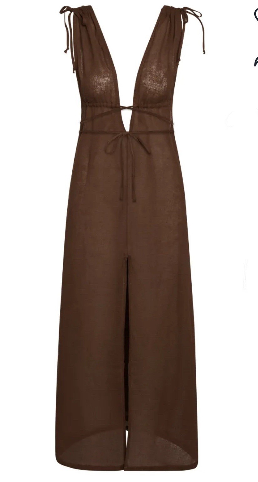 Monday Swimwear Mollarca Dress Color Brown/Coco Size P NWT….b1