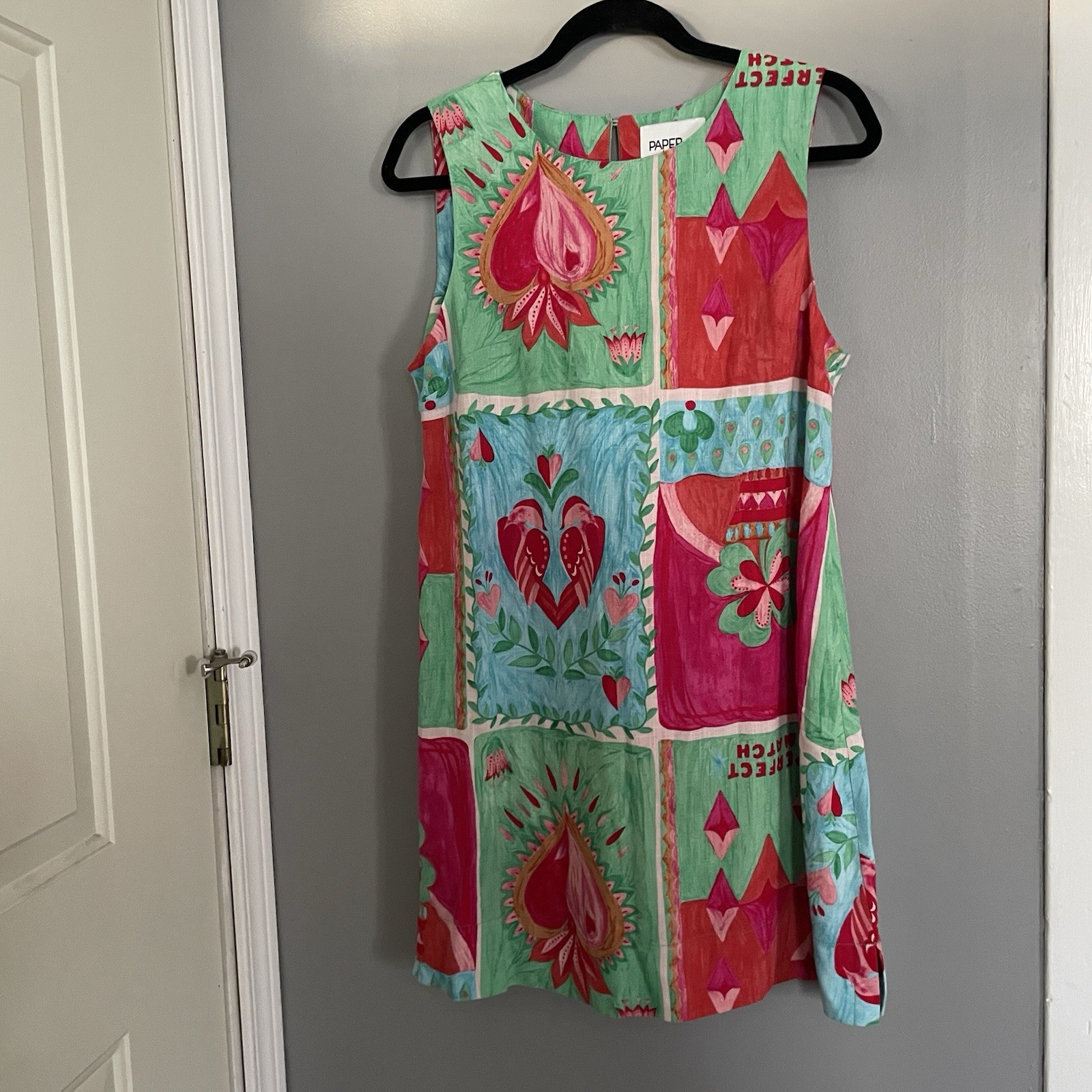 Anthropologie Paper Heart Perfect Match Linen Blend Dress Women’s Size Medium