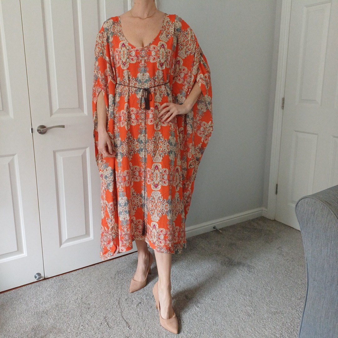 Make Way Beach Cover Up Dress Xs NEW Uk 8 10 Summer Holiday Orange new bnwt