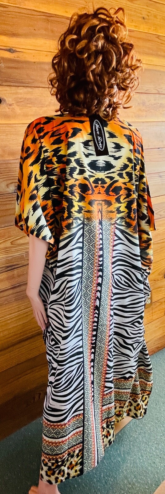 SHORE DRIVE NWT Leopard ZEBRA PEARLS Print CAFTAN O/S