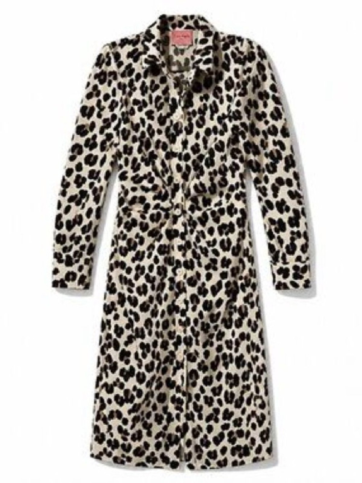 Kate Spade Leopard Print Button-Down Midi Shirt Dress