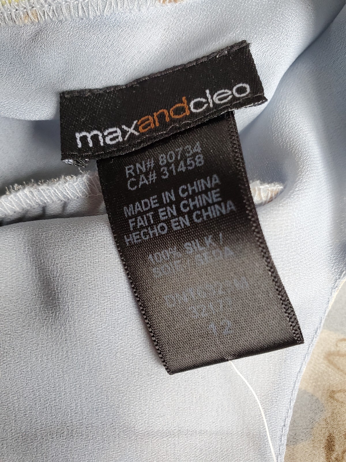 max & cleo silk halter dress-sz 12 abstract design-uneven hemline-NWT-midi