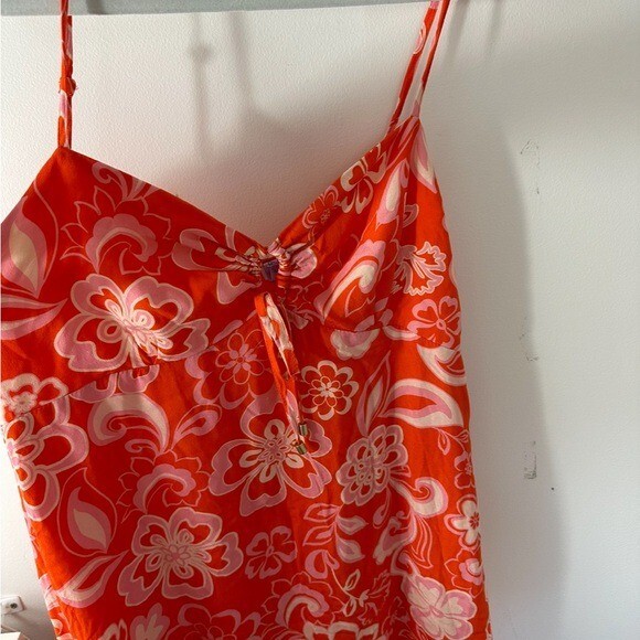 Olivaceous Tropical Maxi dress boutique Large