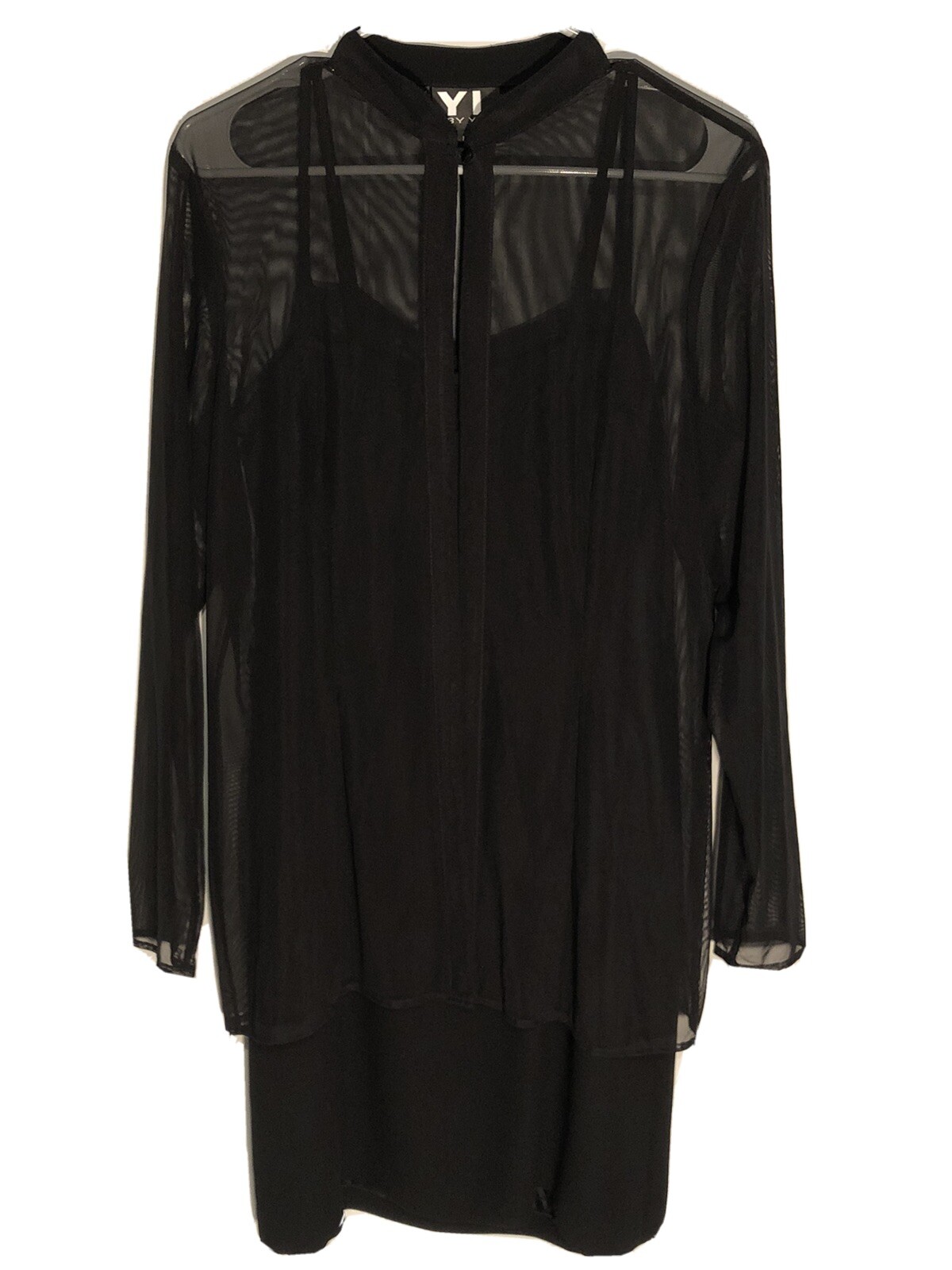 YL By Yair Black Dress Body trim+jacket Sleeveless Knee Length Sz 12