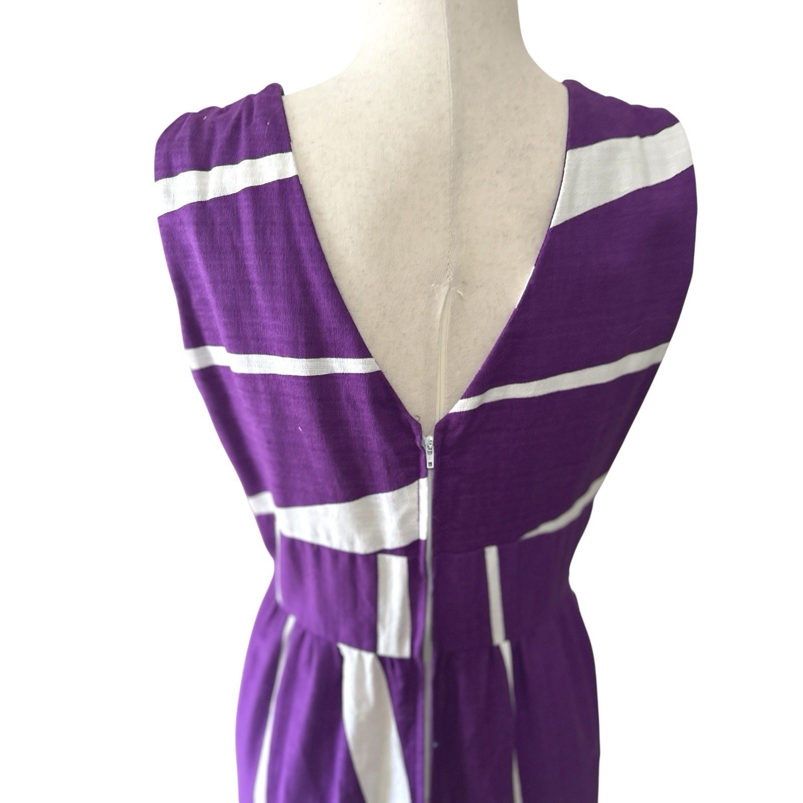 1960’s 70’s Malihini Hawaii Cotton Barkcloth Maxi Summer Dress Size 6 Aloha