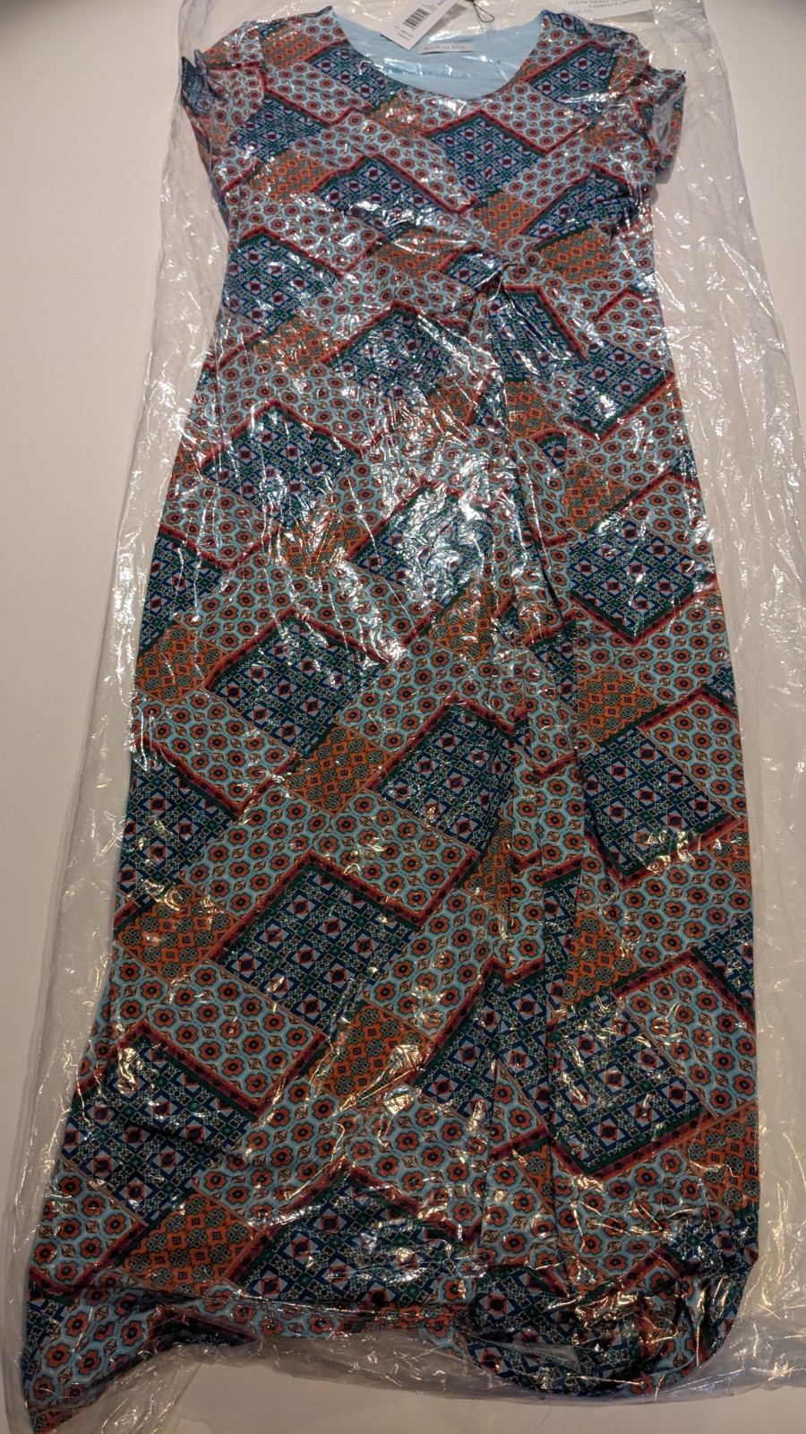 Elie Tahari Twisted Front Midi Casual or Dressy Dress Long Large NWT $275 Retail