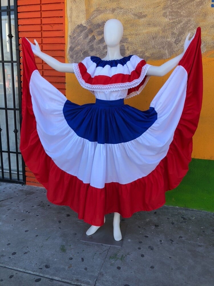 DOMINICAN REPUBLIC DRESS , PUERTO RICO DRESS, COSTA RICA DRESS, PANAMA DRESS