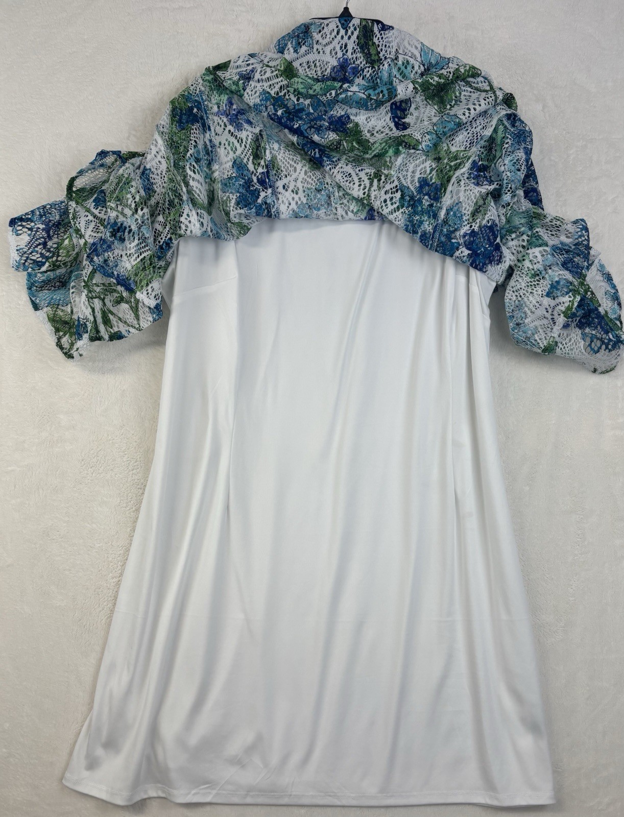 Avenue Floral Lined Midi Crochet Spring Summer Dress Plus SZ 26-28 Ex Condition