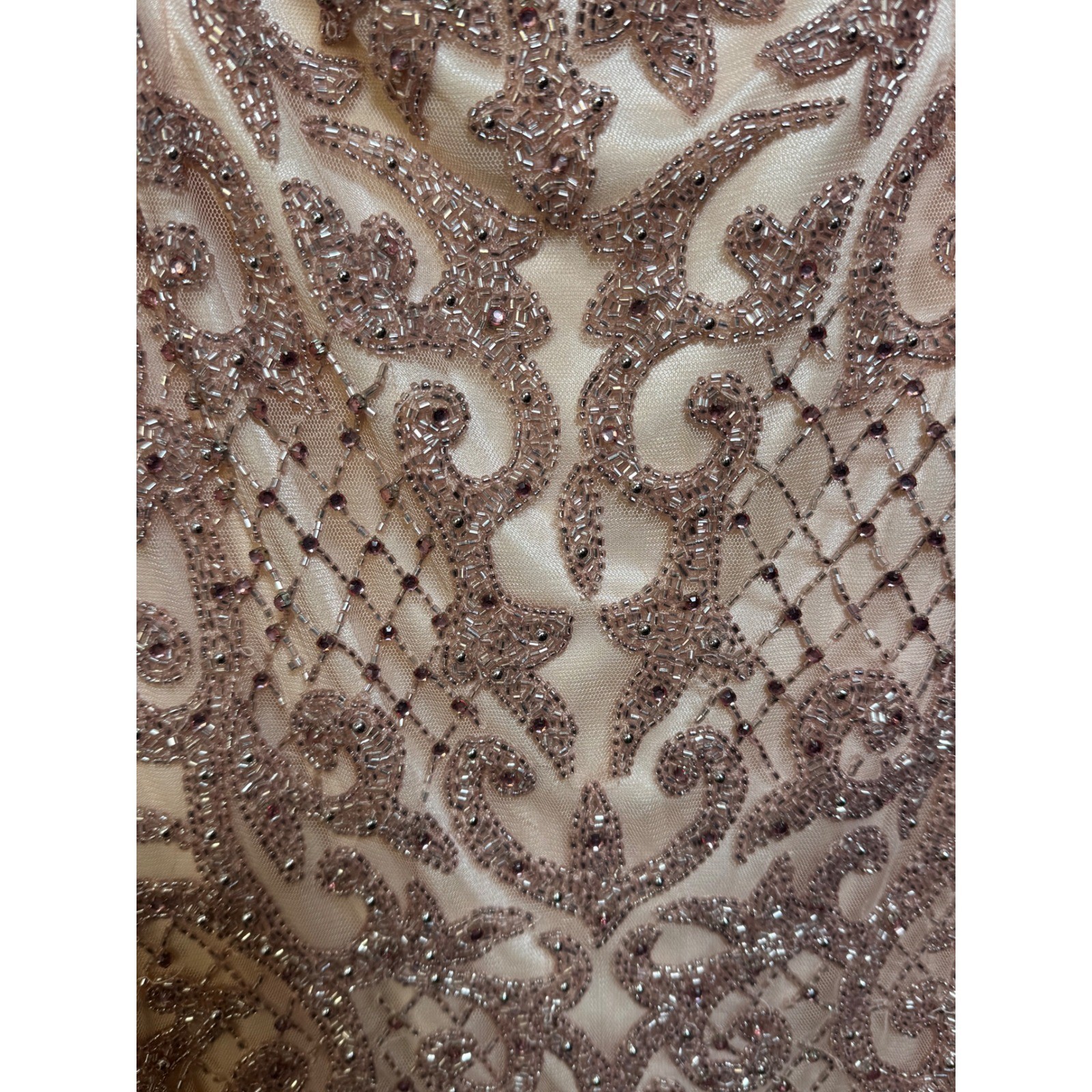 Primavera Couture 3138 Rose Beaded Open Back Cocktail Dress Size 10 NEW