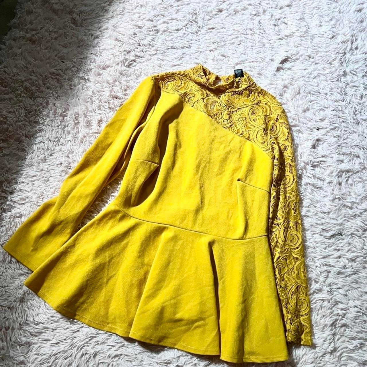 Asymmetrical Sunshine Lace Bright Colorful Mini Dress Womens 14 Kidcore Whimsy
