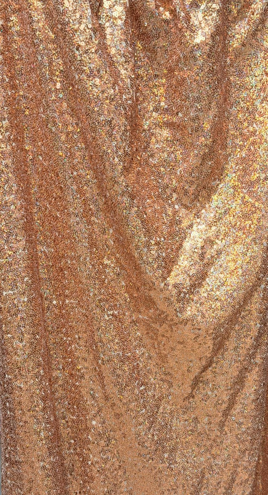 Cap Sleeve Wrap Bodice Sequin Maxi Dress…TH056…Copper Rose…Size 16 Long